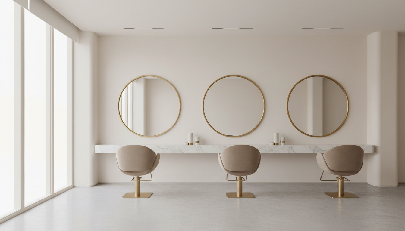 Elegant hair salon interior